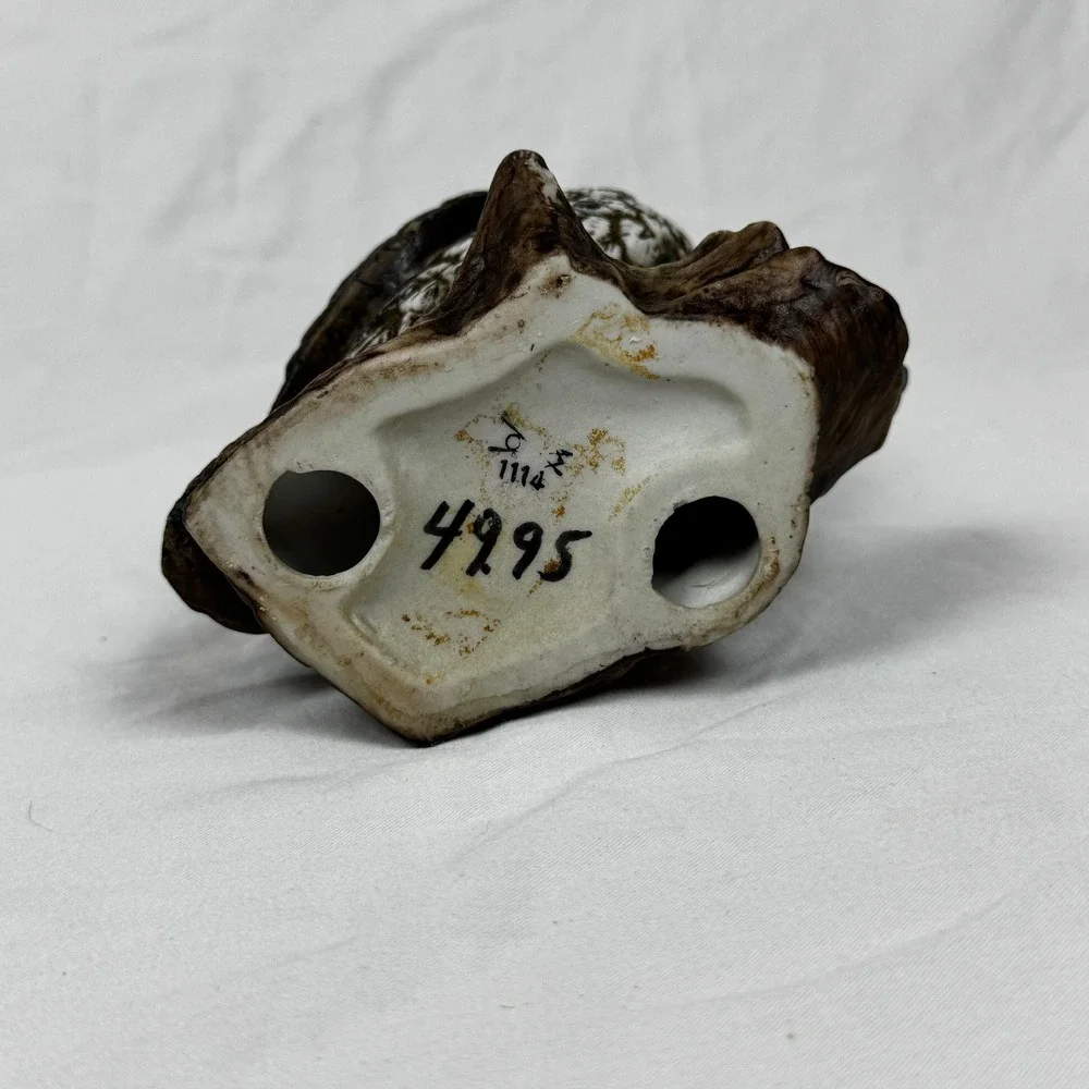 Vintage Ceramic Great Horned Owl Figurine Hand Painted Bird Decor 1114 5 Inch